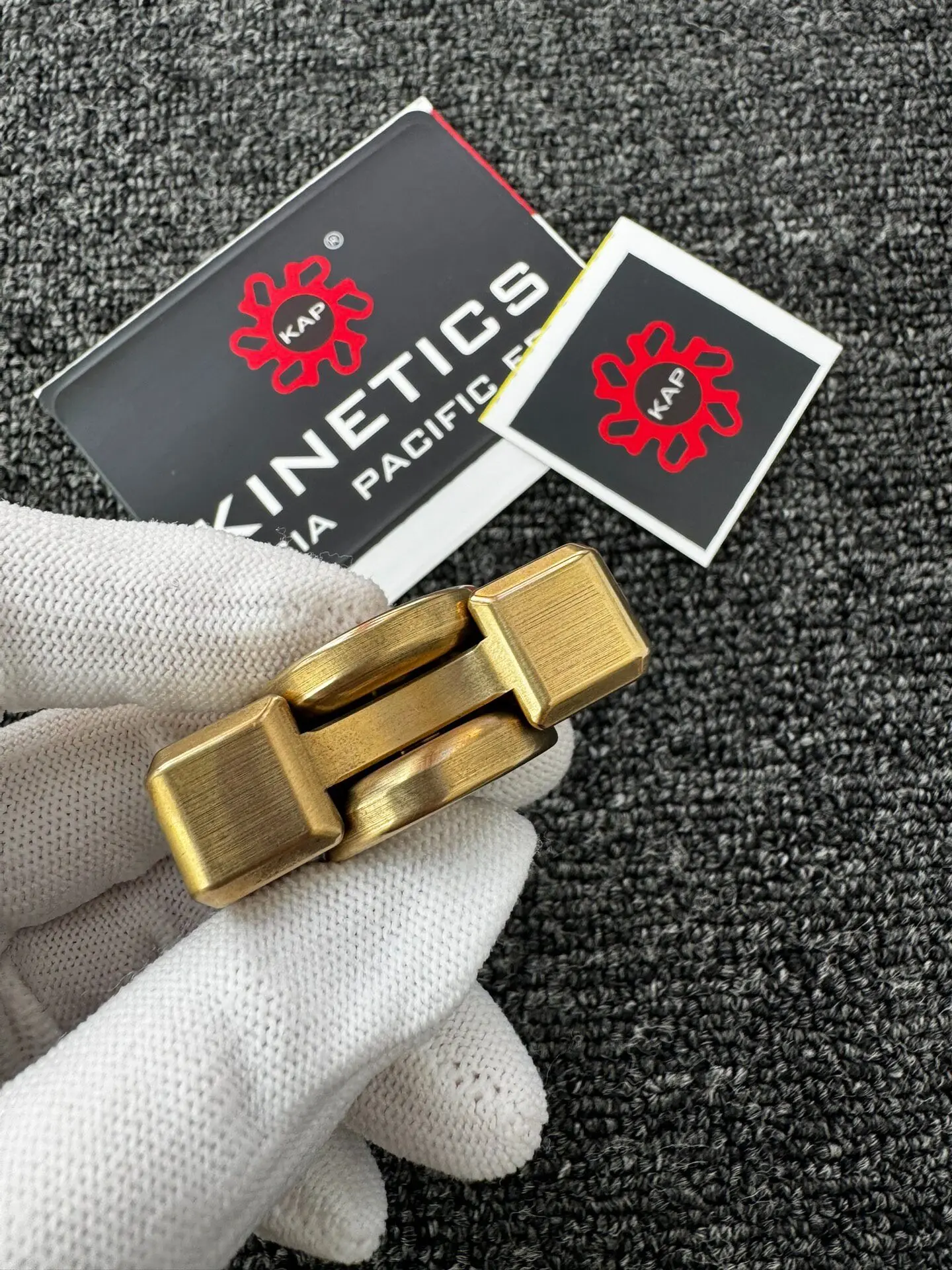 Used EDC Asia Pacific Dynamics, Impact Mini Bronze, Fingertip Gyro Edc Metal Decompression Toy