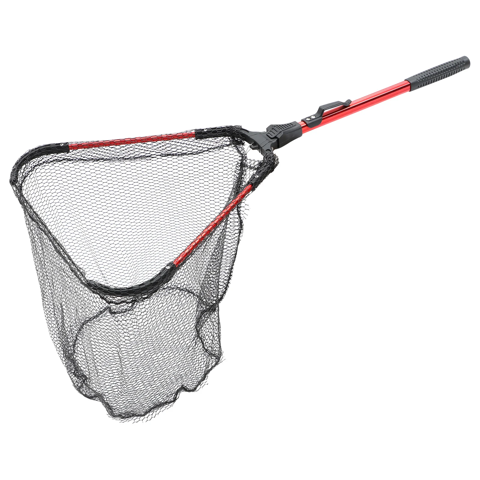 

Fishing Landing Net Telescoping Foldable Hand Net Sturdy Aluminum Material Long Term Use Lightweight Portable Fish Friendly