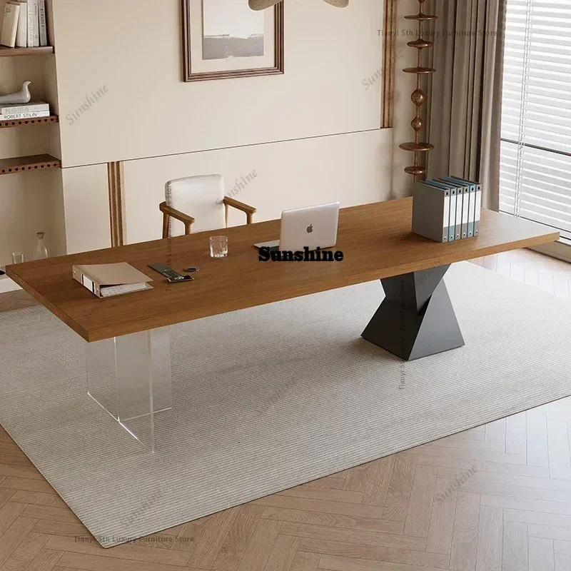 

Luxury Acrylic Office Desks High-end Boss Solid Wood Office Desks Simple Modern Office Furniture