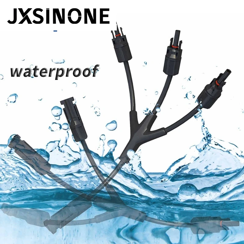 JXSINONE, 1 пара, от 3 до 1, солнечный Y-образный соединитель с солнечным кабелем 4 мм2, MMMF /FFFM, TUV, одобрен для солнечной системы Pv