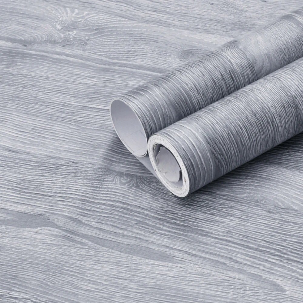 Waterproof Wood Vinyl Wallpaper Self Adhesive wallpapers Doors Cabinet Desktop Modern Furniture Decorative wall Paper