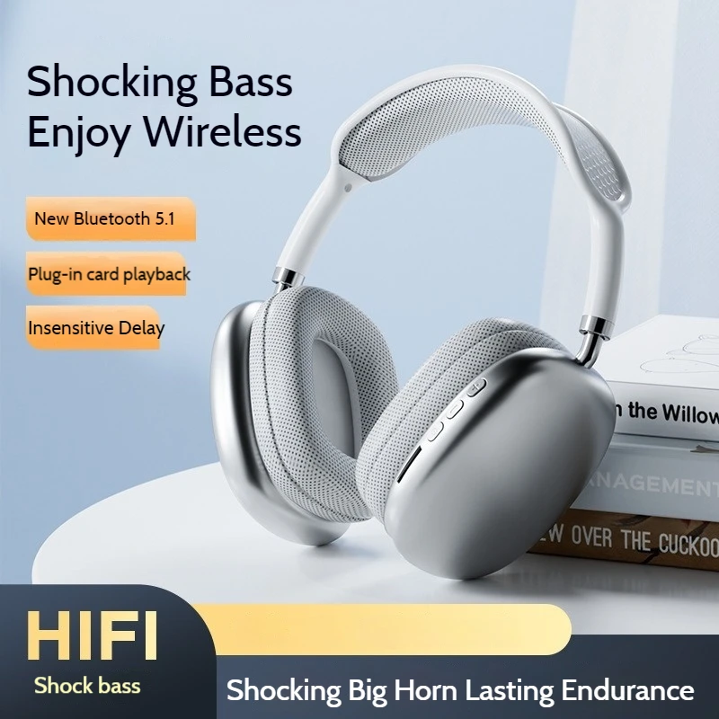 وصول جديد جودة عالية سماعة بلوتوث اللاسلكية P9Promax العلوي نمط خمر تصميم الكمبيوتر مكتب سماعات الهاتف