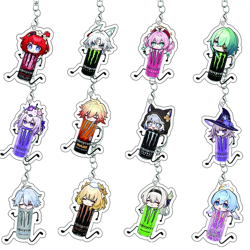 Honkai Star Rail Acryl-Schlüsselanhänger Monster Energy Anime Taschenanhänger Sparkle March 7th Fu Xuan Welt Yang Sammlerstück Geburtstagsgeschenk