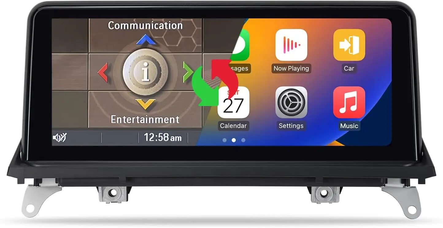 10.25 inch Touch Screen Wireless Apple CarPlay for BMW X5 X6 CCC E70 E71 (2007-2010) Android Auto Upgrade Factory Car Radio Reta