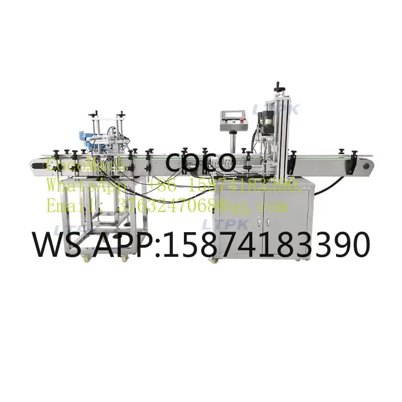 Full Auto Glass Plastic Bottle Capper Beverage Food Vial Capping Machine