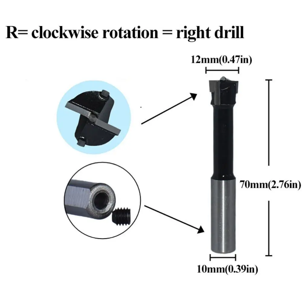 Links/Rechts Rotation Scharnier Bohrer Legierung Material Flöte Design Hartmetall Bohrer Wolfram Stahl Schaft Durchmesser