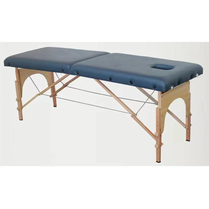 Factory wholesale sale of wooden two fold massage bed easy to carry hot sale style