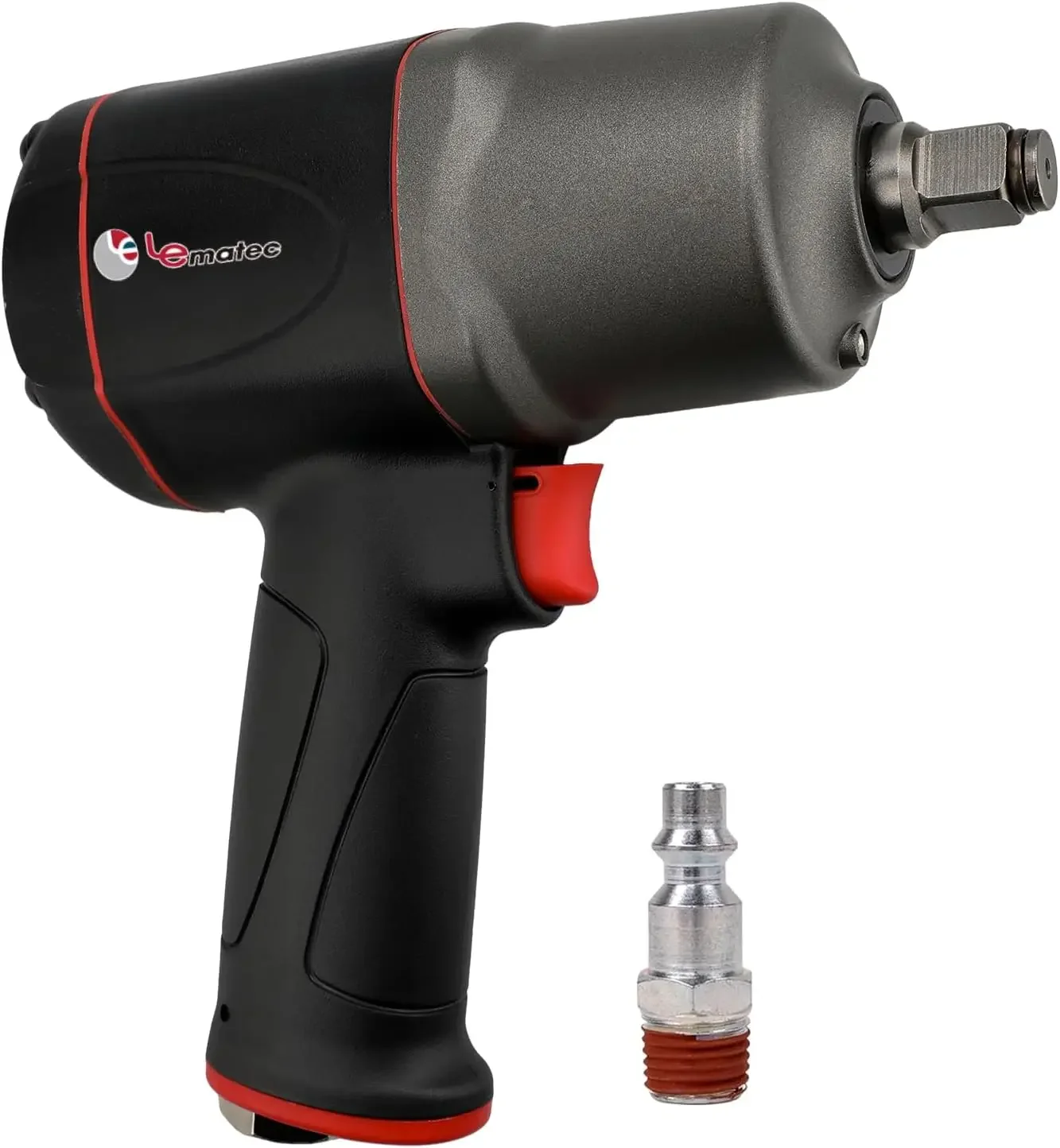 1/2 Inch Air Impact Wrench 1000 ft-lbs, Twin Hammer Air Gun | 8500 RPM pneumatic, square drive, lug nut remover, aluminum