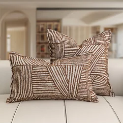 Brown Pillows Geometric Cushion Case 45x45 30x50 Decorative Pillow Cover For Sofa Chair Modern Room Home Decorations