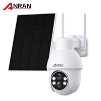 ANRAN 5MP Battery Camera With Solar Panel 2.4G WIFI Solar Security Camera Support Alexa PIR Human Detect Full Color Night Vision