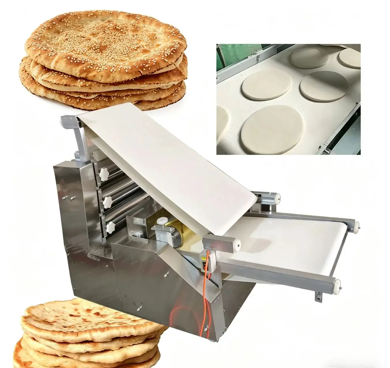 Automatic Roti Making Machine Chapati Paratha Equipment Flat Bread Making Machine Arabic Pita Bread Making Machine