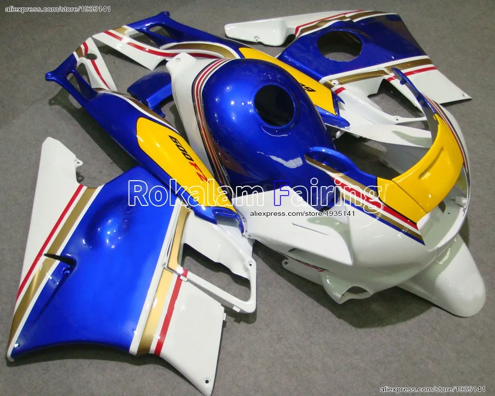 Kit de carenado para motocicleta Honda CBR600 F2 1991 1992 1993 1994 CBR 600 F2 91 92 93 94 CBR600 azul blanco amarillo