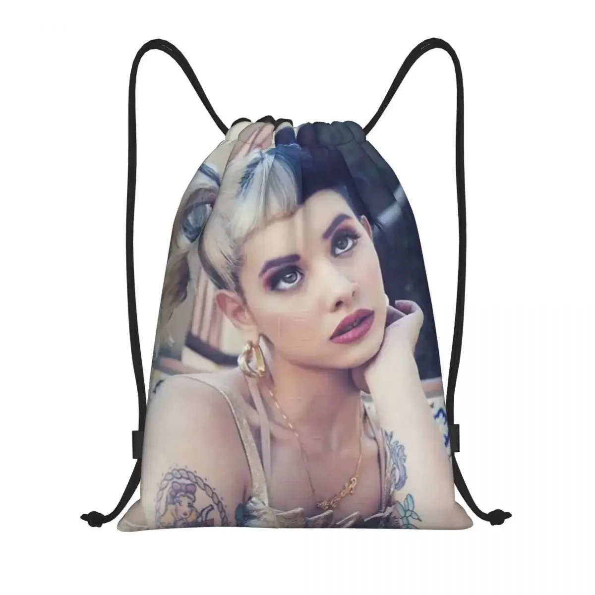 

Custom Melanie Martinez Drawstring Bag for Shopping Yoga Backpacks Women Men American Singer Composer Sports Gym Sackpack