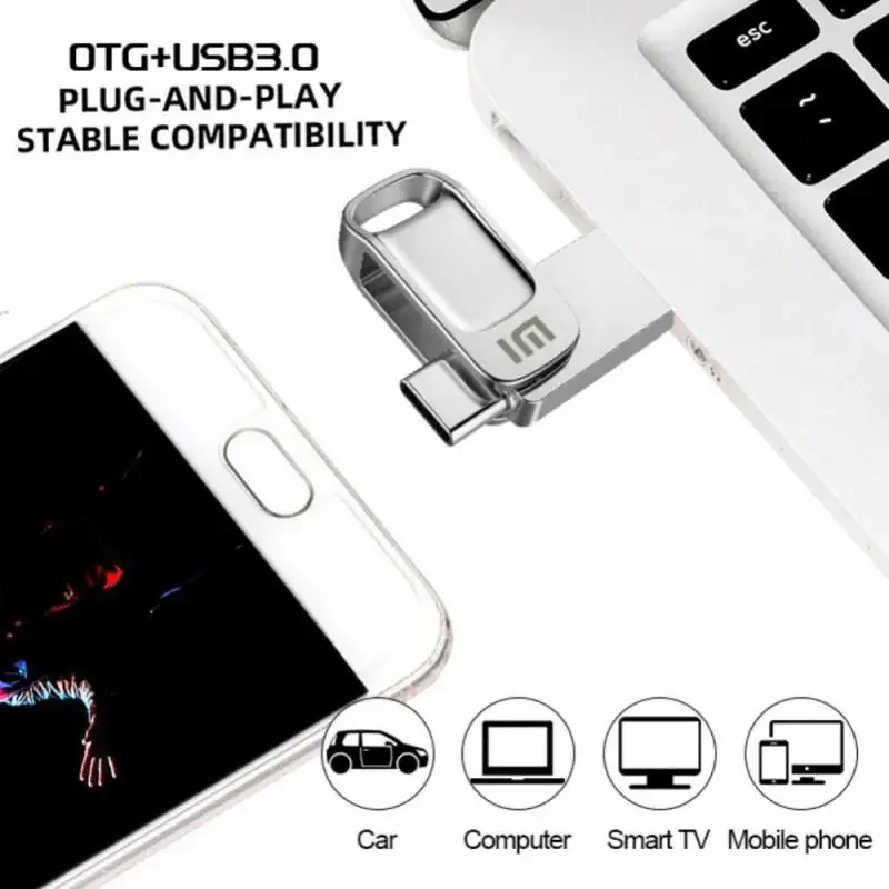 Xiaomi USB 3.0 High Speed OTG Metal USB Flash Drive Pendrive 2TB 1TB 16GB 32GB 64GB 128GB Key Usb Stick Pen Drive TYPE-C