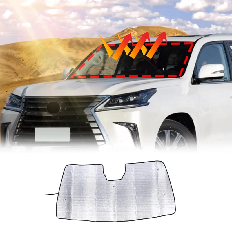 Front Window Sun Visor Blocks UV Sunshade Protector Cover For Lexus LX 570 Accessories