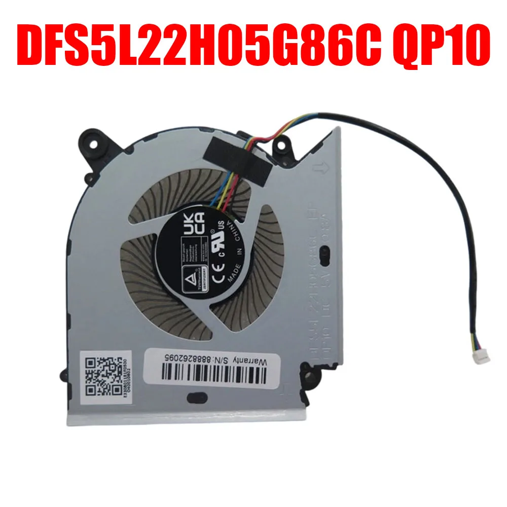 For MSI Pulse GL66 Sword 15 Creator M16 Katana GF66 DFS5L22H05G86C QP10 DC5V 0.8A 4PIN 4Lines Laptop CPU Cooling Fan