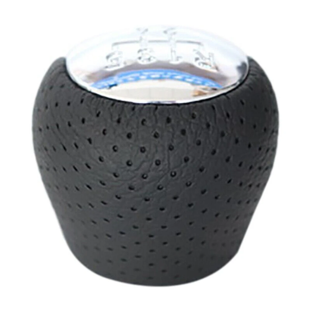 

1 шт., перфорированная кожаная ручка переключения передач, хромированная 6-скоростная ручка для Hyundai I30 IX35 2842231696, запасные части для салона