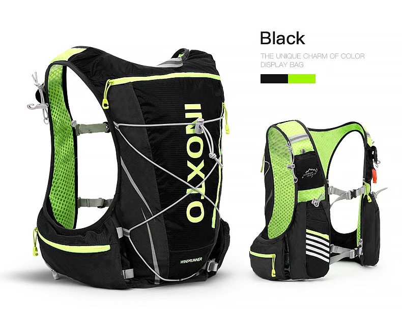 Outdoor-Lauf-Feuchtigkeitsweste, 8 l, Radfahren, feuchtigkeitsspendender Rucksack, Trekking, Wandern, Marathon, Fahrradrucksack mit 500 ml Wasserflasche – Detail 19