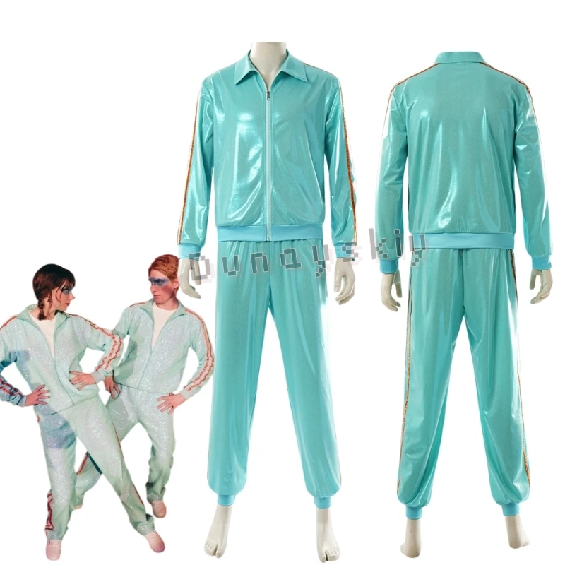 

New Glitter Sportswear Cosplay Costume T-Taylrs Opalite MV Inspired Green Sequin Tracksuit Shiny Sparkle Outfit Halloween Stage