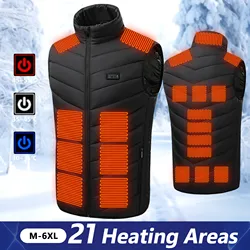 21 chaleco calefactable, chaquetas eléctricas con calefacción, ropa deportiva para hombres y mujeres, abrigo calefactable, chaqueta calefactora USB para motocicleta para acampar al aire libre