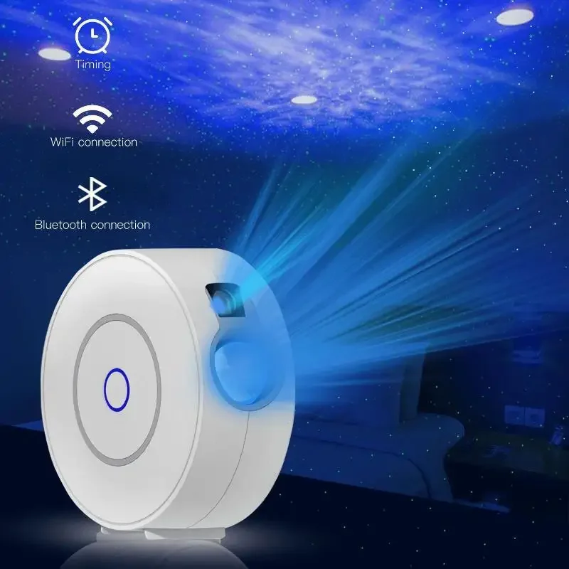 Smart Star Projector With APP Voice Control Remote RGB Lighting Perfect For Bedroom Home Party Night Ambient Light