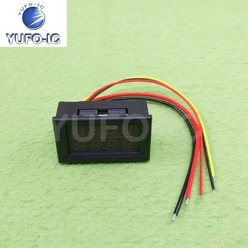 Free Ship 3pcs Four-Bit Led DC Dual Display Voltage Ammeter Head DC0-33.00V/0-999.9ma-3a Variable Precision