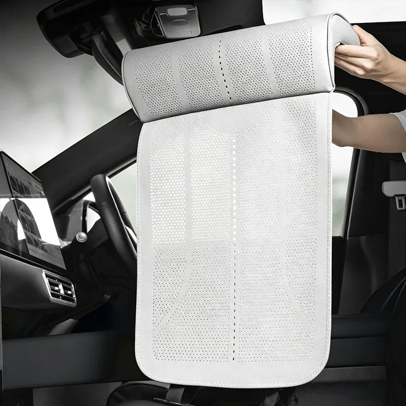Universal Car Seat Cushion Breathable PU Leather Seat Cover Front Seat Protector Pad With Leg Support For Car SUV Truck Auto