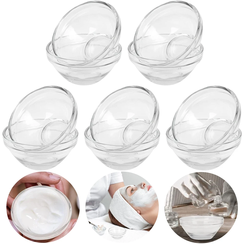 1/3/5pcs Transparent Acrylic Face Mask Bowl Makeup Skin Care Tools Beauty Salon Face Spa Essential Oil Bowl Thickening Mask Bowl