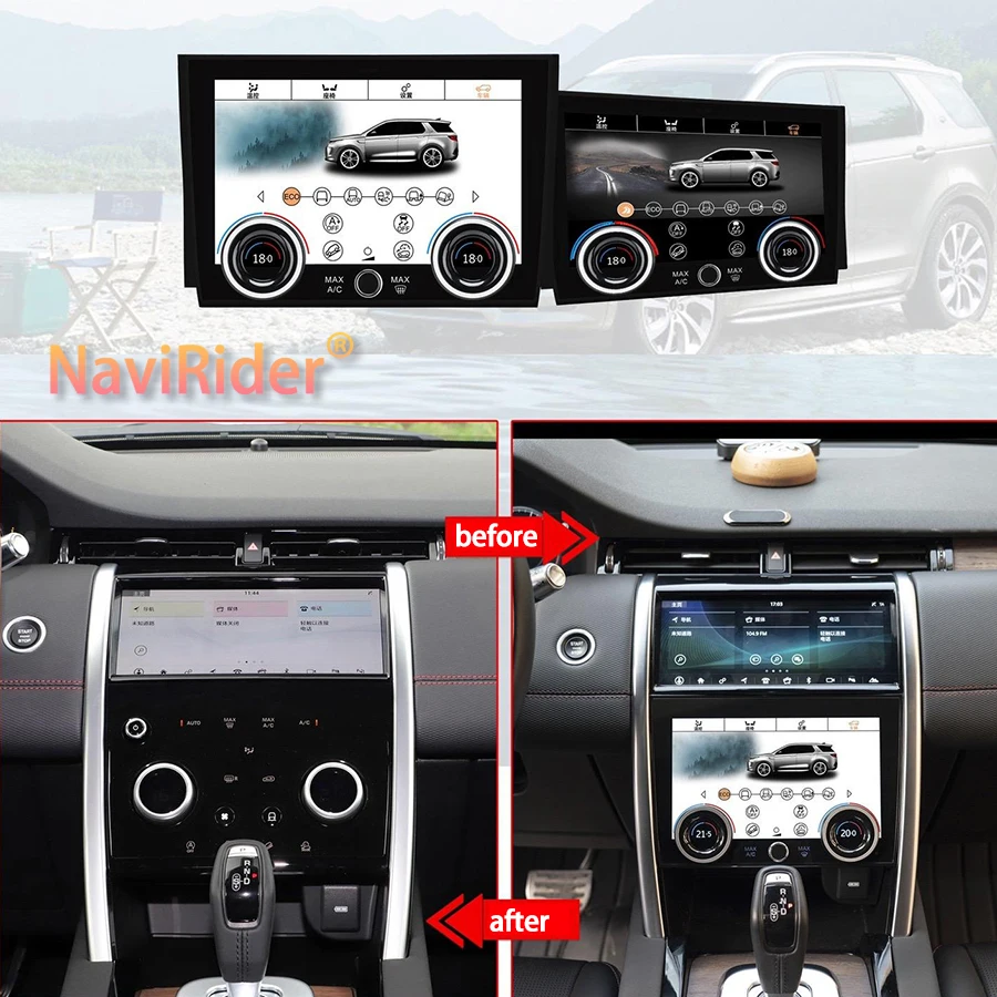 

9" Climate Control LCD Screen For Land Rover 2020-2022 Discovery Sport AC Panel Easy Installation Touch+physical Control