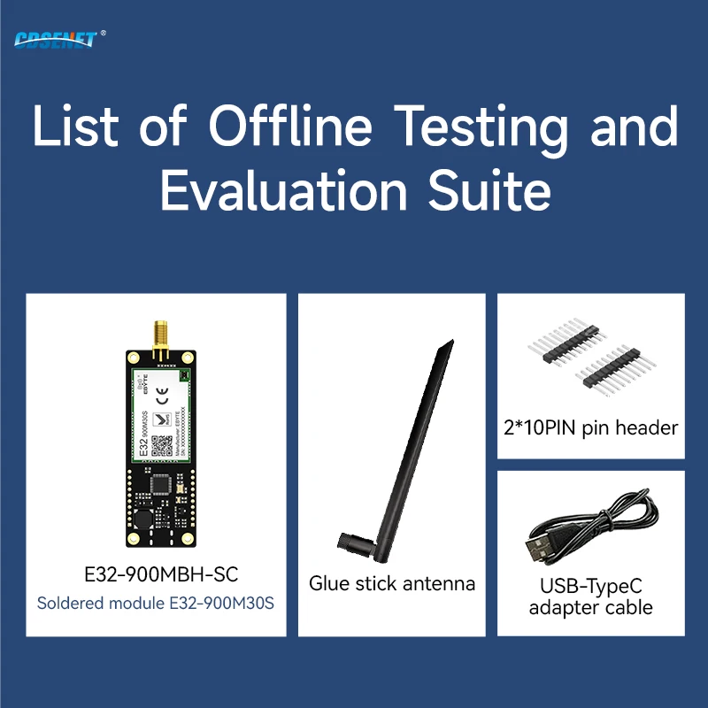 868/915M Lora RF Transceiver Offline Test Development Kit OLED Display CDSENET E32-SC Series 20/30dbm Long Distance with Antenna