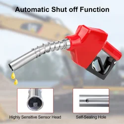 Stainless Steel Refilling Nozzle Gun Automatic Cut off Fuel Refilling Nozzle Diesel Oil Dispensing Tool Oil Water Refueling Gun