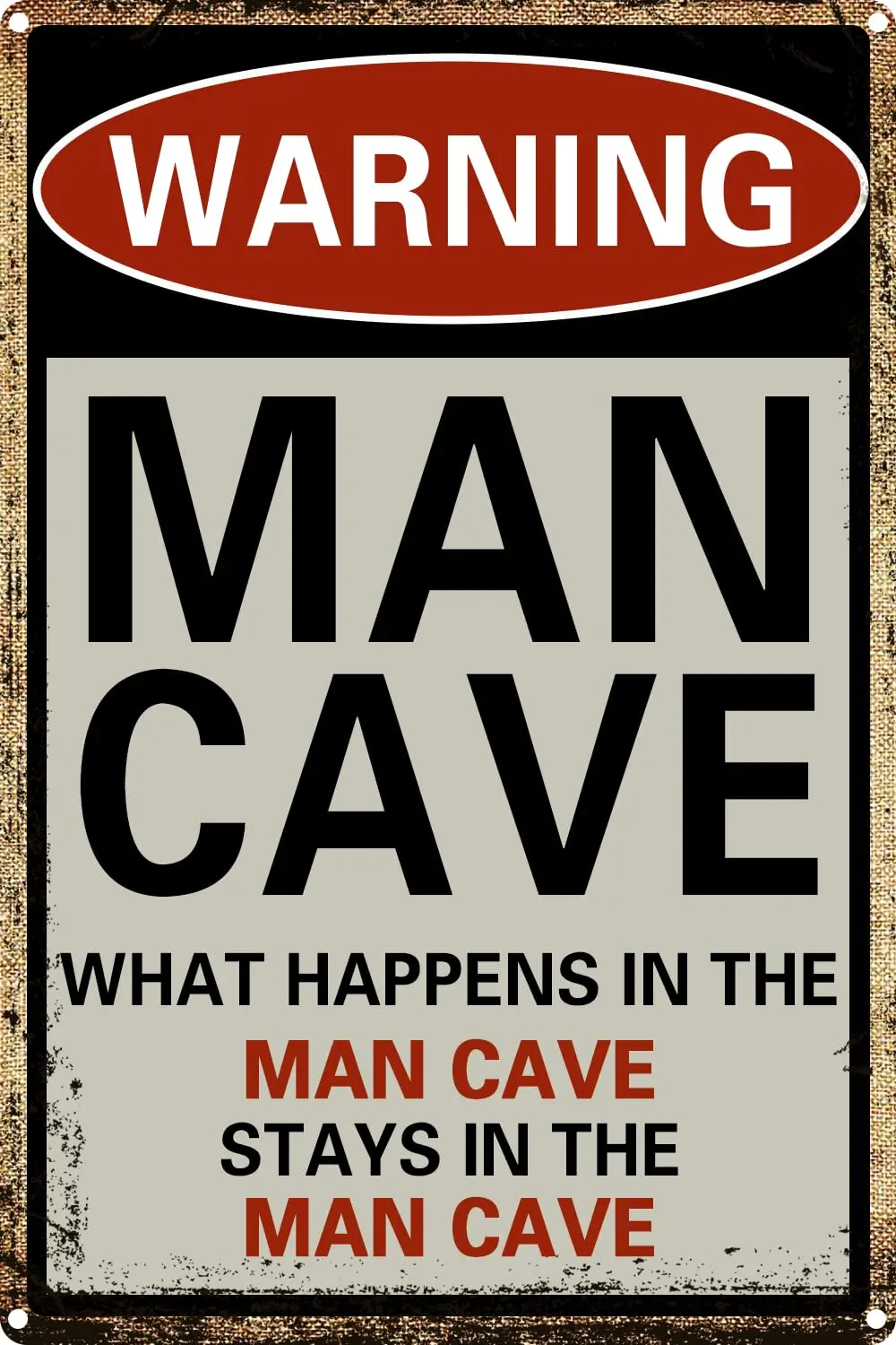 Funny Tin Signs Dad Gifts What Happens in the Man Cave Stays in the Man Cave Garage Bar Cafe Club Decor Wall Decor Gift for Men 