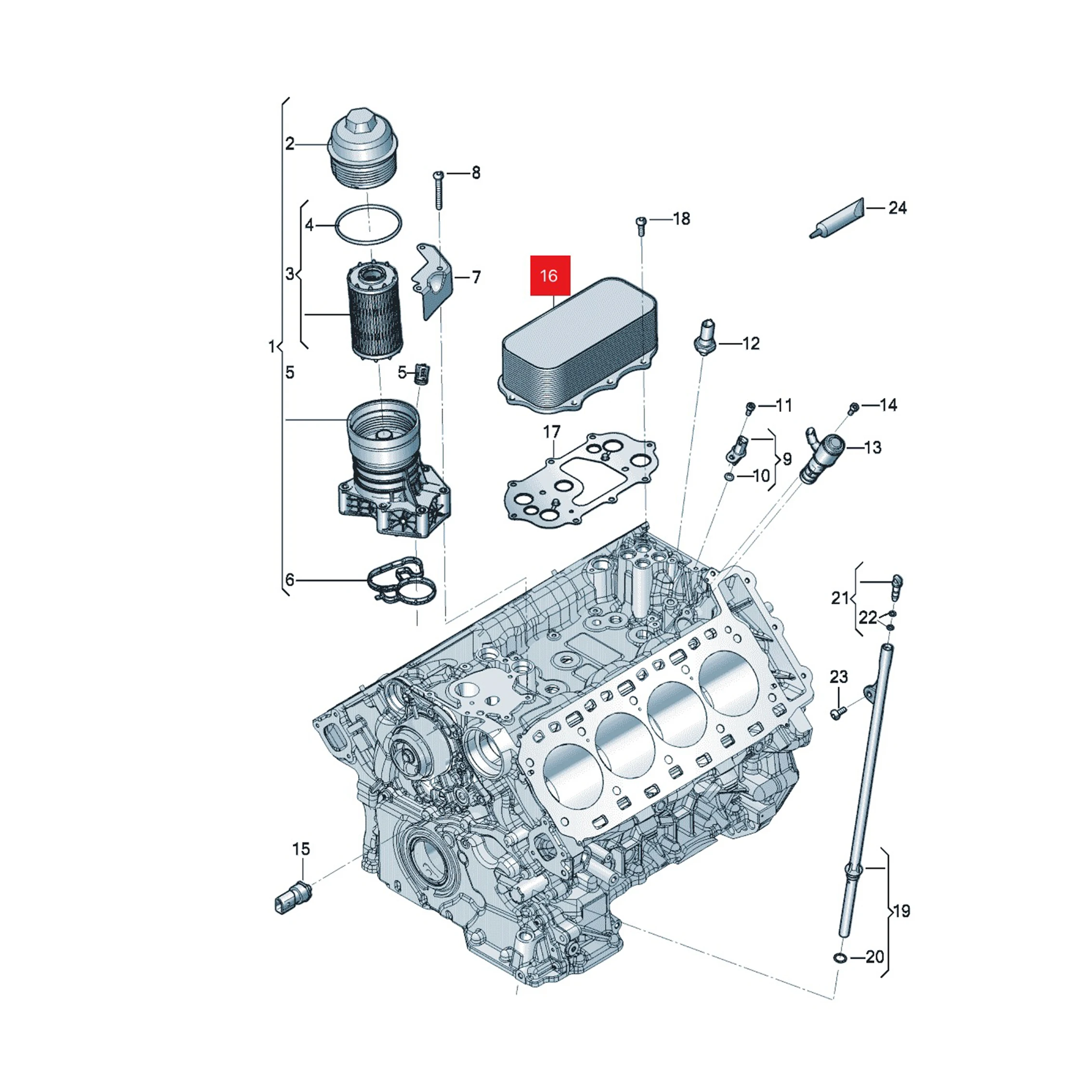 아우디 A8 Q7 Q8 RS6 RS7 S8 벤틀리 GT 플라잉 람보르기니 URUS 엔진 오일 쿨러 9A711701500 0P2117015 0P2103161A