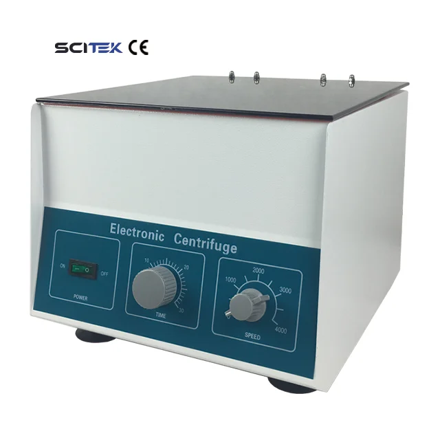 4000rpm Low Speed Centrifuge Automated Laboratory Centrifuge Stainless Steel Rotor Chamber Electronic Imbalance Detection