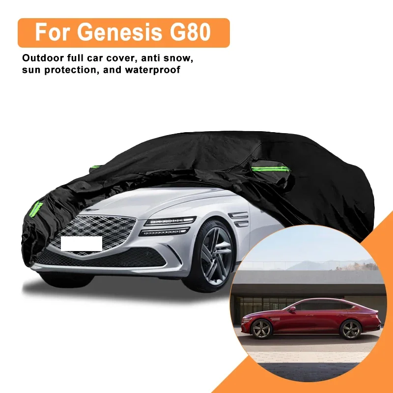 

Full Car Cover for Genesis G80 Outdoor Use - Waterproof Snowproof Sunshade, Winter & Summer Auto Protection Accessories