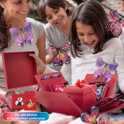 Creative Butterfly Explosion Gift Box Magical Flying Butterfly Surprise Gift Boxes DIY Puzzle Handmade Valentine'S Day Snack Box