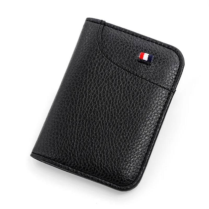 Men's Card Holder Thin Mini Wallet Card Storage Bag Unisex Exquisite Pu Coin Purse Rfid Blocking Bank Card Cash Storage Pouch