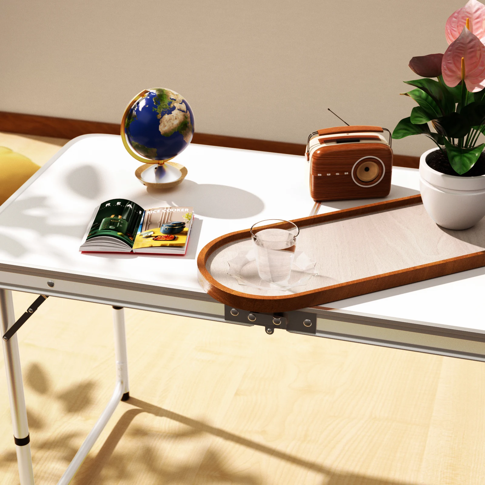 4ft للطي خزانة الجدول الألومنيوم مستطيل التخييم طاولة قابلة للطي المحمولة قابل للتعديل حديقة في الهواء الطلق نزهة الجدول المطبخ العمل