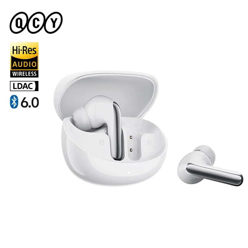 QCY MeloBuds N60 BH25HT19A Draadloze Bluetooth 6.0 Oordopjes Bass Boost LDAC Hi-Res Audio Earbud -56dB Hybride ANC 45 uur Hoofdtelefoon