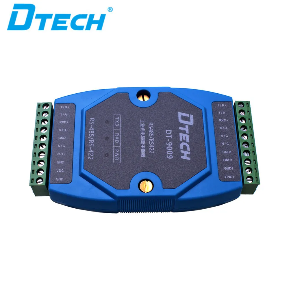 Dtech OEM ODM الصناعية 10 دبوس موصلات طرفية RS485 / RS422 مكرر العزل الكهروضوئي