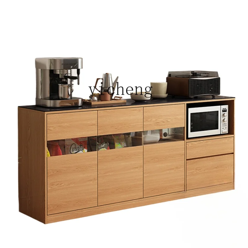 

Tqh Home Sideboard Cabinet Integrated Wall Stone Plate Storage Cabinet Multi-Functional Tea Cabinet