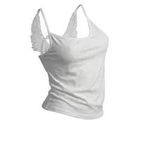 Angel Wings Vest 3D Embossed Wings Embroidery Spaghetti Strap Vest Y2K Women Gothic Fashion Summer Sexy Slim Backless Short Top