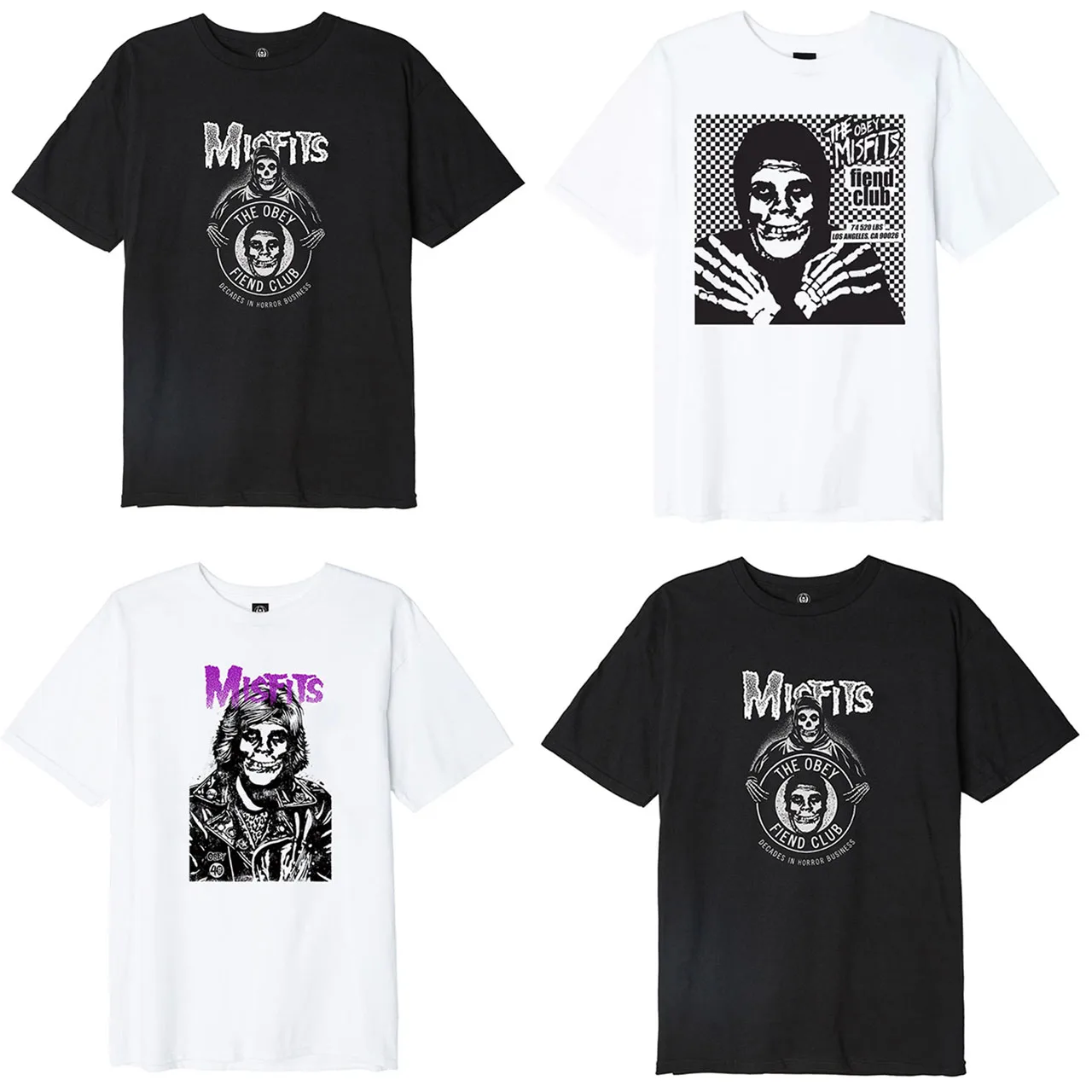 

Misfits Fiend Club Tee Short Sleeve T-Shirt Couple with The Same Trendy Couple Outfit Breathable Sweat-absorbing Versatile