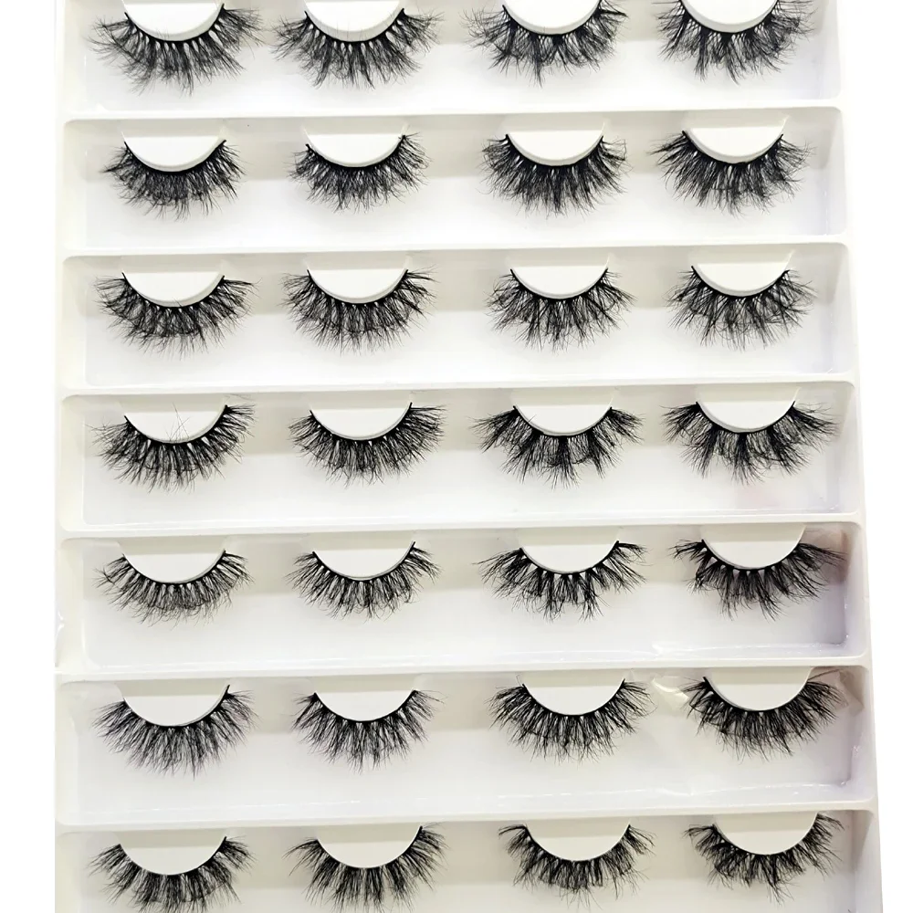 Nuevas pestañas de maquillaje, pestañas de visón 3D, esponjosas, suaves y tenues, extensión de pestañas cruzadas naturales, pestañas reutilizables, longitud de 15MM