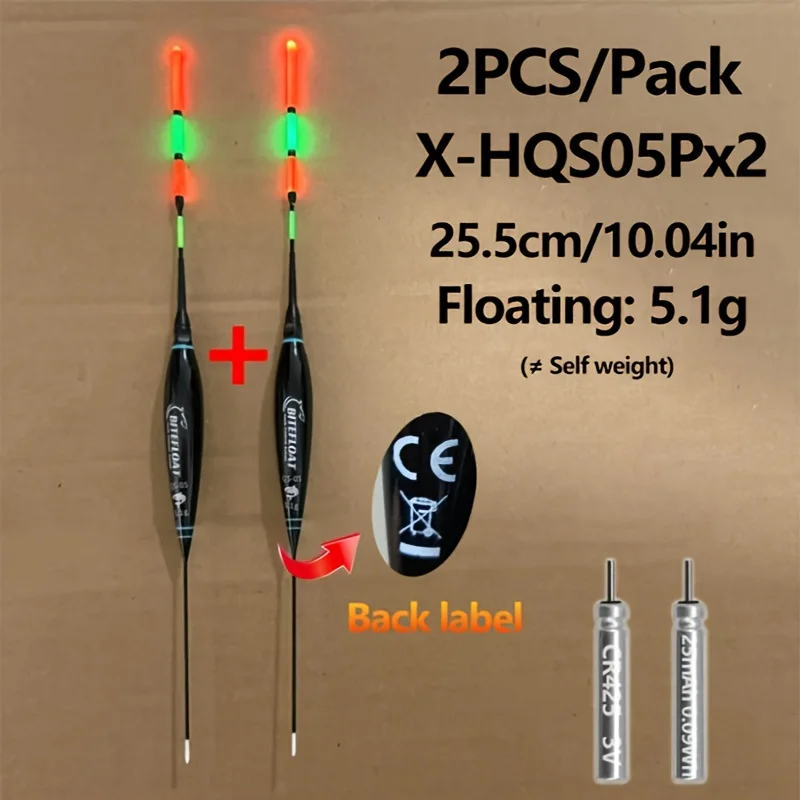 Bite Float 2er-Pack elektronische Angelposen mit verdickter Oberseite für hohe Sichtbarkeit, geeignet für europäisches Karpfenangeln bei Nacht. – Detail 6