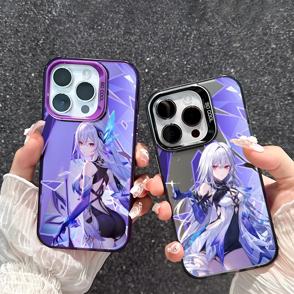 

Genshin Impact Skirk Phone Case For IPhone 17 16 15 14 13 12 11 Pro Max Plus Mini IMD Color Silver Shell