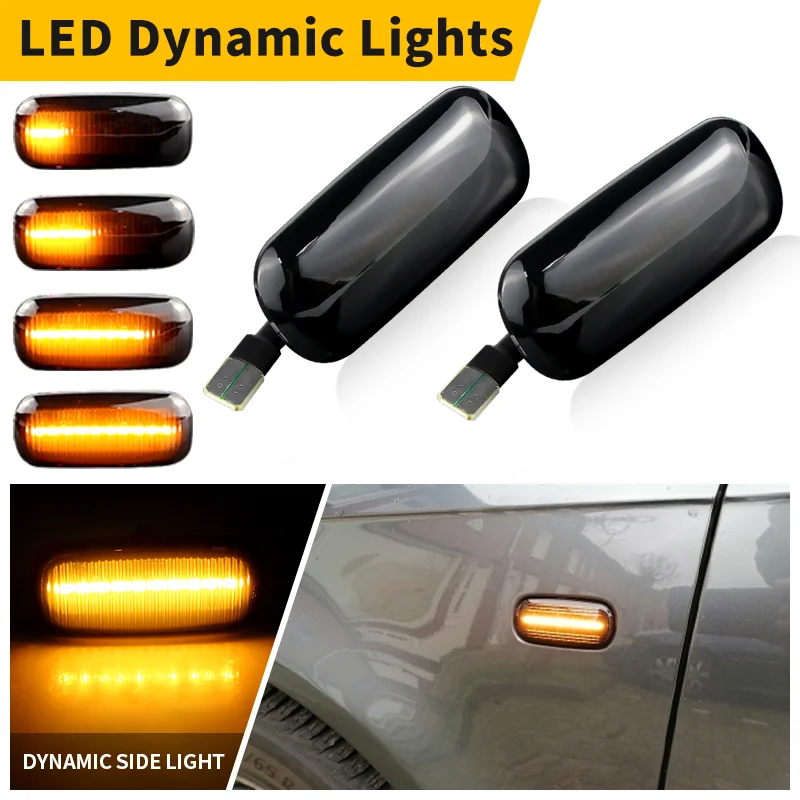 2PC LED Side Marker Turn Light Signal Lamp T10 Interface Dynamic For Audi A3 S3 8P 2004-2008 A4 RS4 2002-2005 S4 B6 B7 2000-2005