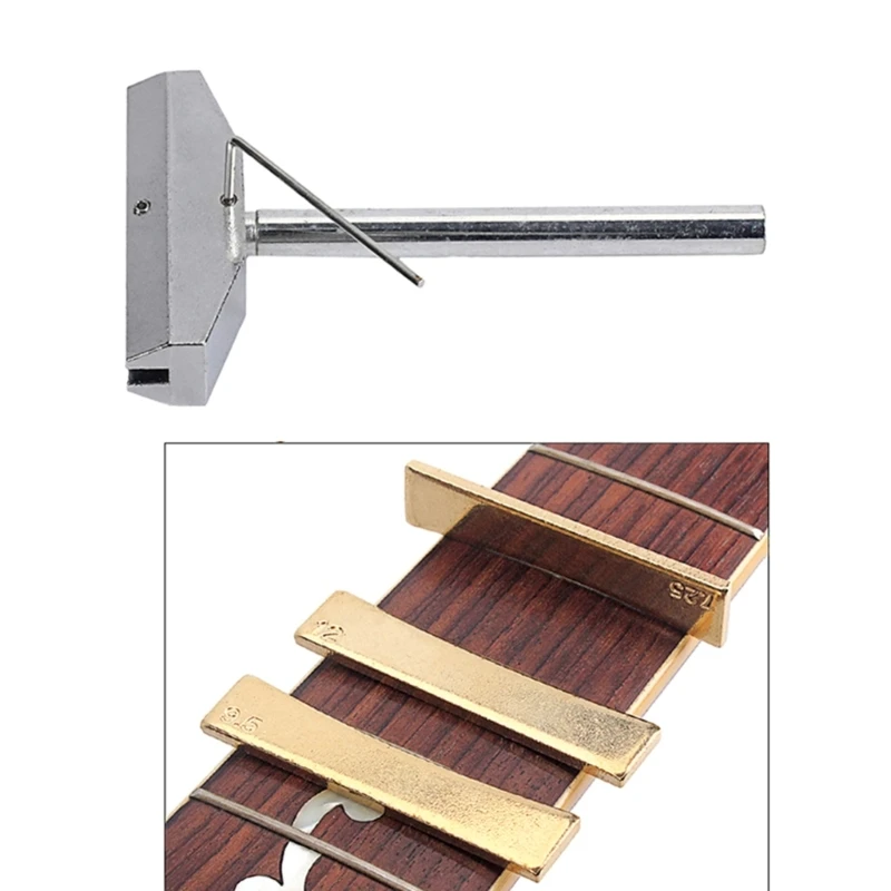 Fretboard Press Caul and Radian Fret Inserts With Wrench Luthiers Tool Guitar Bass Fingerboard Pressing Tool Repair Tool