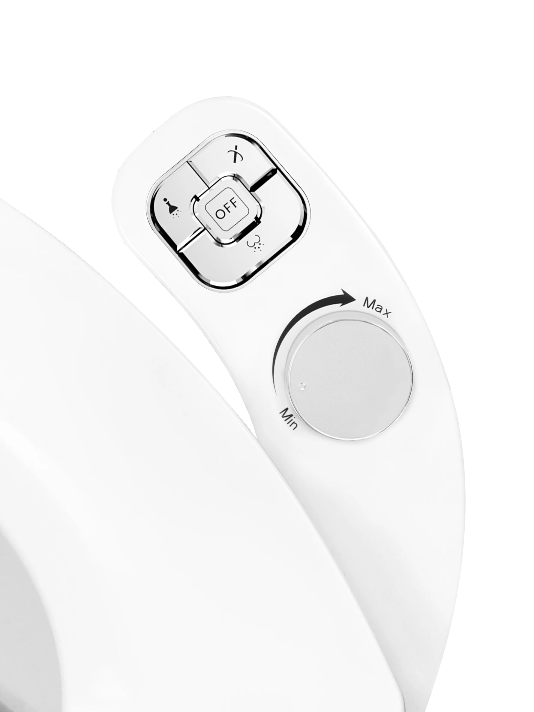 SAMODRA Knopf-Bidet – nicht elektrisch, selbstreinigende Doppeldüse (vorne und hintere Waschung), Süßwasser-Bidet, Toilettensitzaufsatz – Detail 9