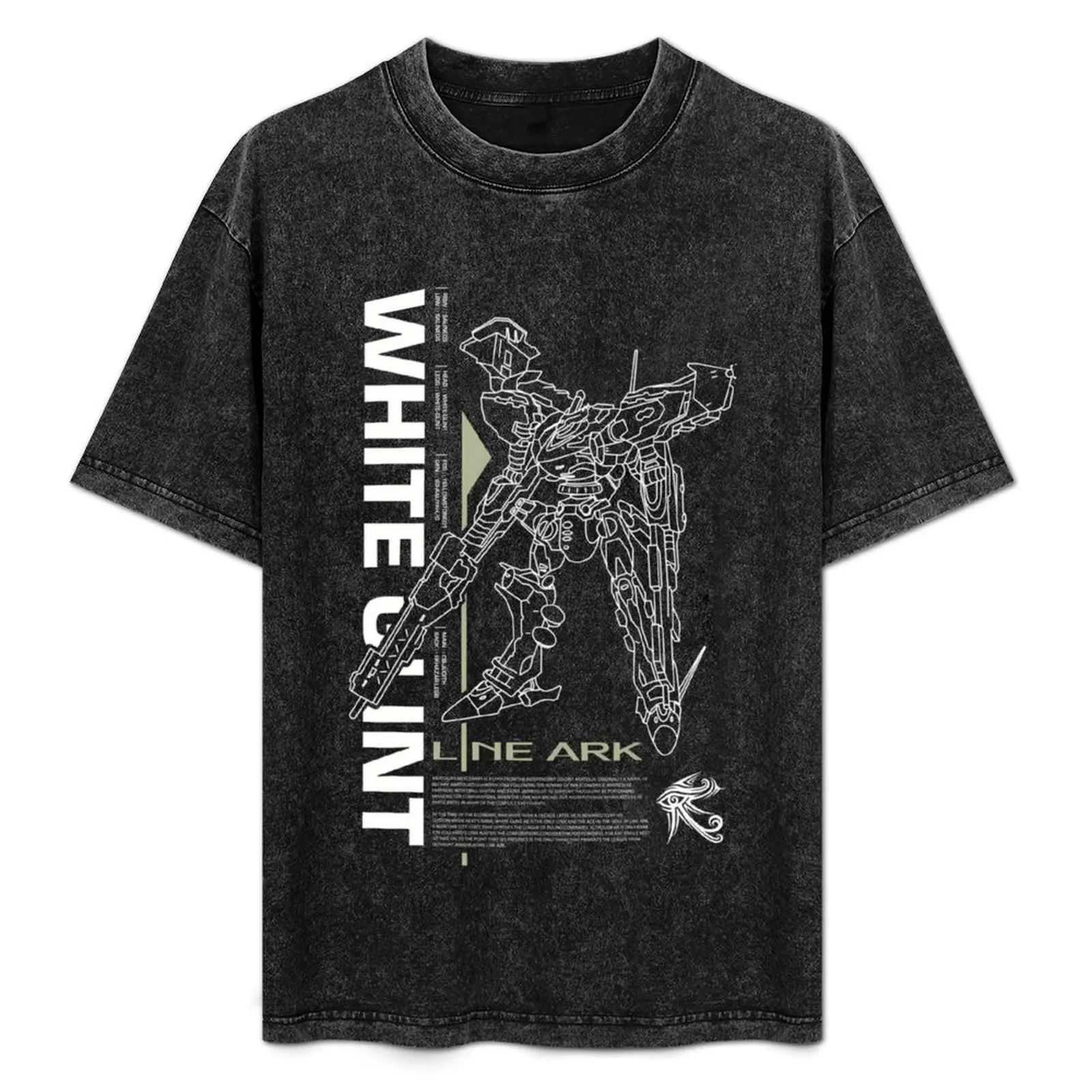 

Armored Core 4 - Line Ark - Mech - White Glint Negative T-Shirt Plus Size Workout Short Sleeve Top